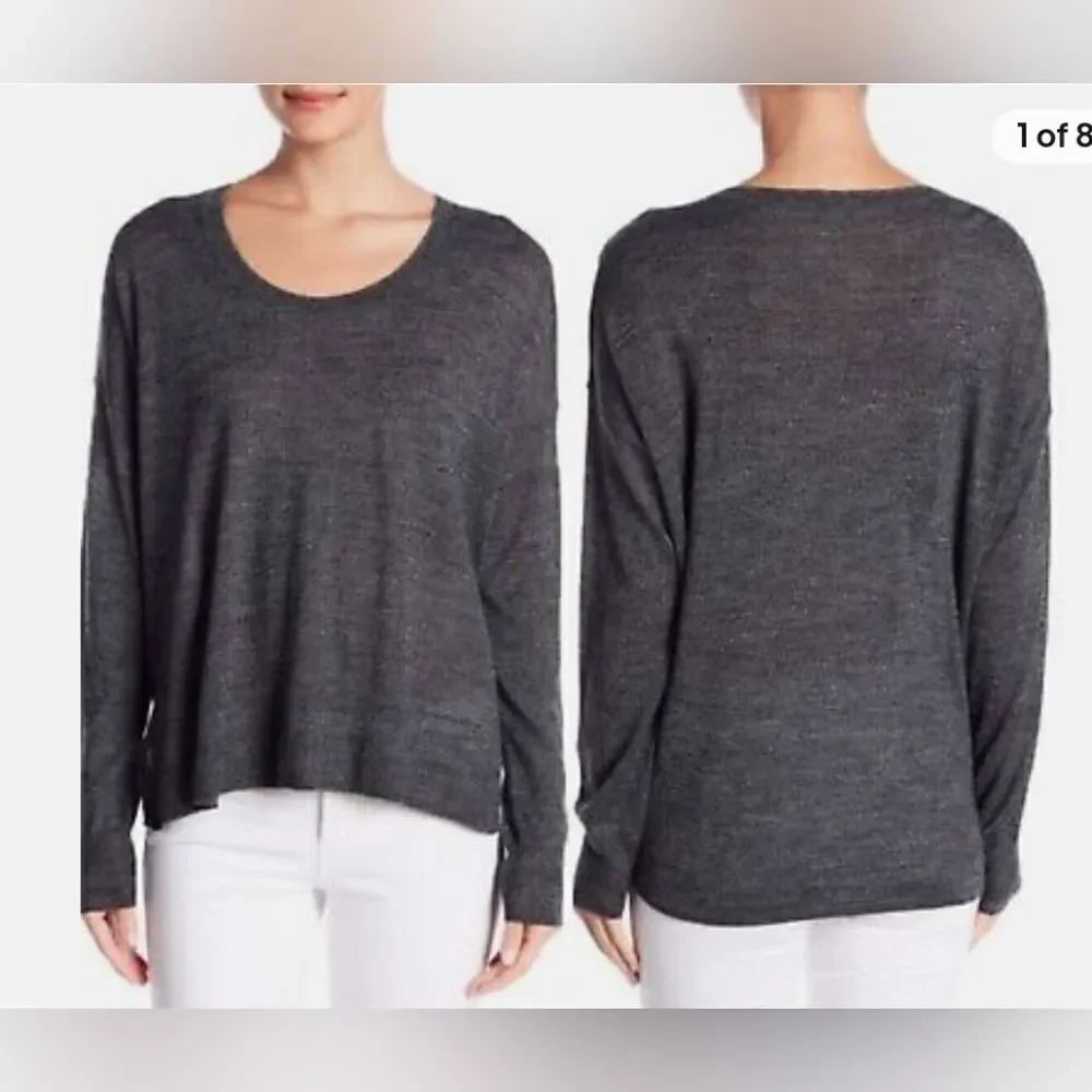 Madewell S Anchor 100% MERINO WOOL LngSlve V-neck Knit Women's Pullover Top